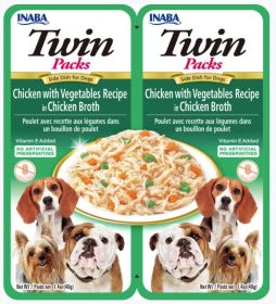 Inaba Twin Packs Tuna and Chicken with Vegetables Recipe in Chicken Broth Side Dish for Dogs