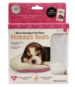 Goldmans Mommys Beats Warm Heartbeat Pet Pillow Pink