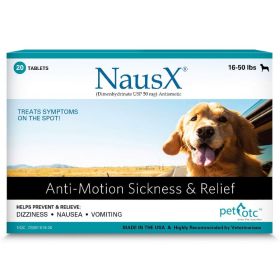 Pet OTC NausX Anti-Motion Sickness Treatment for Dogs 16-50 lbs