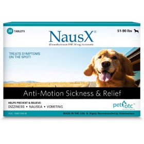Pet OTC NausX Anti-Motion Sickness Treatment for Dogs 51-90 lbs