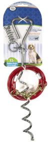 Four Paws Combo Tie-Out Stake with Cable for Dogs up to 50 lbs