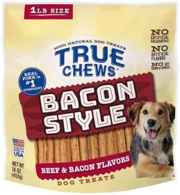 True Chews Bacon Style Dog Treats Beef and Bacon Flavor