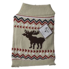Outdoor Dog Moose Sweater - Cream