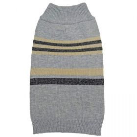 Fashion Pet Shimmer Stripes Dog Sweater - Gray