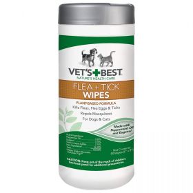 Vet's Best Flea & Tick Wipes for Dogs & Cats