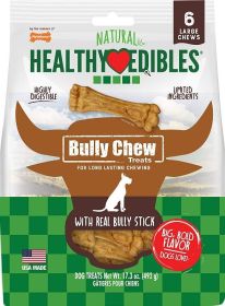 Nylabone Natural Healthy Edibles Bully Chew Dog Bone Treat - Large
