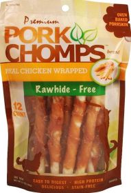 Pork Chomps Premium Real Chicken Wrapped Twists - Mini