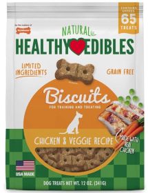 Nylabone Healthy Edibles All Natural Grain Free Limited Ingredient Chicken and Veggie Biscuits