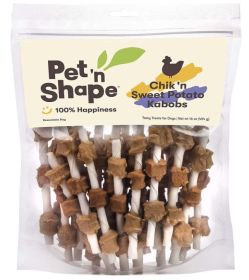 Pet n Shape Chik'N Chicken And Sweet Potato Kabobs All Natural Rawhide Dog Treats