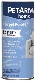 PetArmor Home Carpet Powder for Fleas and Ticks Deodorizes and Freshen Carpets Fresh Scent