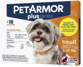 PetArmor Plus Flea and Tick Treatment for Small Dogs (5-22 Pounds)