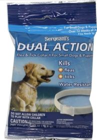 Sergeants Dual Action Flea and Tick Collar II for Small Dogs and Puppies Neck Size 15"