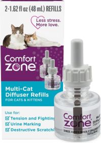 Comfort Zone Multi-Cat Diffuser Refills For Cats and Kittens (size: 2 Count)