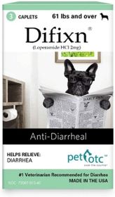Pet OTC Difixn Anit-Diarrheal Treatment for Dogs 60+ lbs (size: 3 count)
