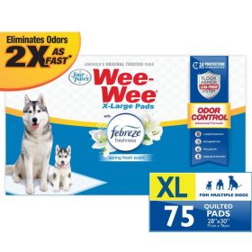 Four Paws Wee Wee Odor Control Pads with Febreze Freshness X-Large (size: 75 count)