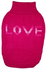 Fashion Pet True Love Dog Sweater Pink (size: medium)