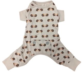 Fashion Pet Hedgehog Dog Pajamas Gray (size: large)
