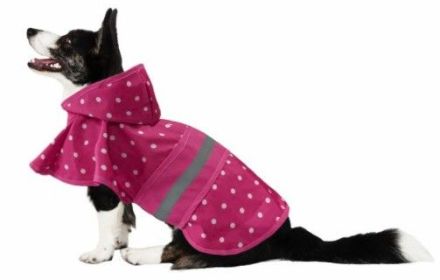 Fashion Pet Polka Dot Dog Raincoat Pink (size: medium)