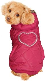 Fashion Pet Girly Puffer Dog Coat Pink (size: medium)