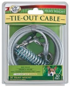 Four Paws Walk-About Tie-Out Cable Heavy Weight for Dogs up to 100 lbs (size: 30' Long)