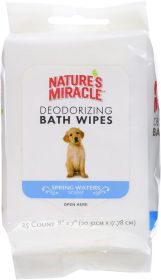 Natures Miracle Deodorizing Dog Bath Wipes Spring Waters (size: 25 count)