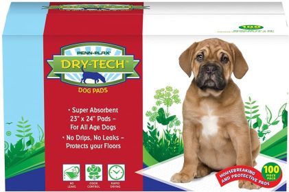 Penn Plax Dry-Tech Dog and Puppy Training Pads 23" x 24" (size: 100 count)