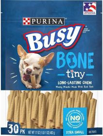 Purina Busy Bone Real Meat Dog Treats Tiny (size: 17 oz)