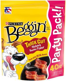 Purina Beggin' Strips Thick Cut Hickory Smoke Flavor (size: 40 oz)