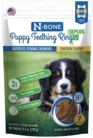N-Bone Puppy Teething Rings Plus Chicken Flavor (size: 7 count)