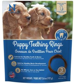 N-Bone Puppy Teething Rings Peanut Butter Flavor (size: 3 count)