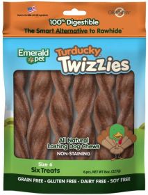 Emerald Pet Turducky Twizzies Natural Dog Chews (size: 6 Count)