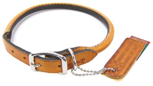 Circle T Leather Round Collar - Tan (size: 16" Neck)
