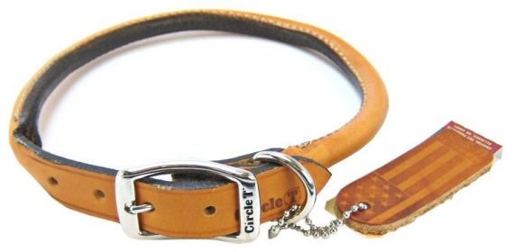 Circle T Leather Round Collar - Tan (size: 18" Neck)