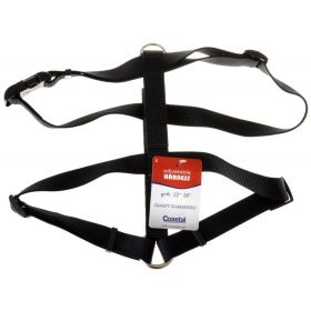 Tuff Collar Nylon Adjustable Harness - Black (size: Large (Girth Size 22"-38"))