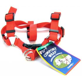 Tuff Collar Comfort Wrap Nylon Adjustable Harness - Red (size: Large (Girth Size 26"-40"))