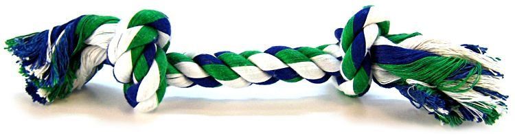 Flossy Chews Colored Rope Bone (size: Small (9" Long))
