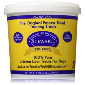 Stewart Pro-Treat 100% Freeze Dried Chicken Liver for Dogs (size: 11.5 oz)