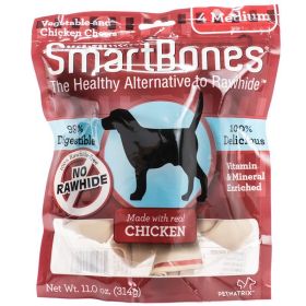 SmartBones Chicken & Vegetable Dog Chews (size: Medium - 5" Long - Dogs 20-40 Lbs (4 Pack))