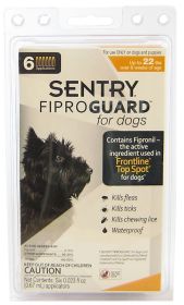 Sentry FiproGuard for Dogs (size: Dogs up to 22 lbs (6 Doses))