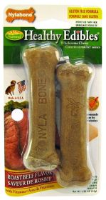 Nylabone Healthy Edibles Wholesome Dog Chews - Roast Beef Flavor (size: Petite (2 Pack))