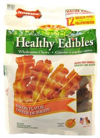 Nylabone Healthy Edibles Wholesome Dog Chews - Bacon Flavor (size: Regular (12 Pack Pouch))