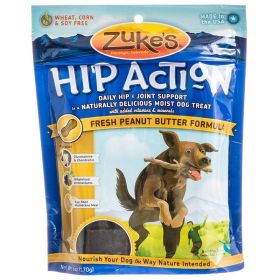 Zukes Hip Action Dog Treats - Peanut Butter & Oats Recipe (size: 6 oz)