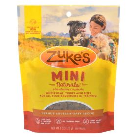 Zukes Mini Naturals Dog Treats - Peanut Butter & Oats Recipe (size: 6 oz)