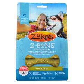 Zukes Z-Bones Dental Chews - Clean Apple Crisp (size: Regular (8 Pack - 12 oz))