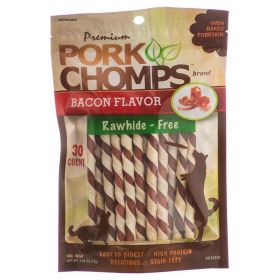 Pork Chomps Premium Pork Twistz - Bacon (size: Mini - 30 Count)