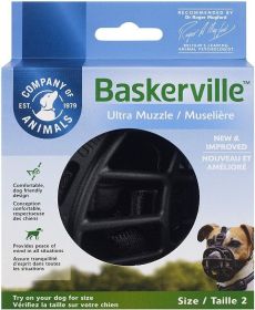 Baskerville Ultra Muzzle for Dogs (size: Size 2 - Dogs 12-25 lbs - (Nose Circumference 10.5"))