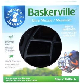 Baskerville Ultra Muzzle for Dogs (size: Size 6 - Dogs 80-150 lbs - (Nose Circumference 16"))