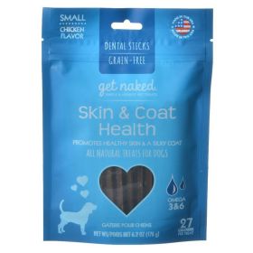 Get Naked Skin & Coat Health Dental Chew Sticks for Dogs (size: Small - 6.2 oz)