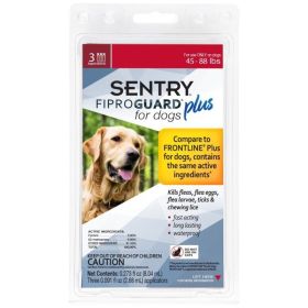 Sentry Fiproguard Plus IGR for Dogs & Puppies (size: Large - 3 Applications - (Dogs 45-88 lbs))