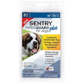 Sentry Fiproguard Plus IGR for Dogs & Puppies (size: X-Large - 3 Applications - (Dogs 89-132 lbs))